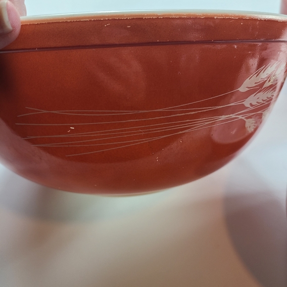 SET OF 4 VINTAGE WHEAT PATTERN PYREX NESTING BOWLS - Picture 9 of 14